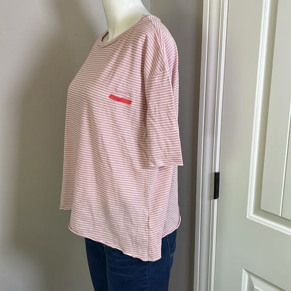 Frank and Eileen Tee Lab Tshirt Pink White Stripe Short Sleeve Cotton Sz S NEW - Picture 2 of 6